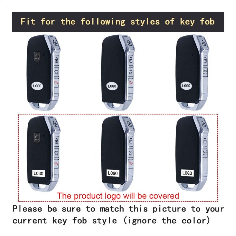 TANGSEN Smart Key Fob Case Compatible with KIA CEED CERATO Forte NIRO SELTOS Sorento Soul SPORTAGE Telluride 3 4 5 Button Keyless Entry Remote Personalized Cover ABS Carbon Fiber Black Silicone - Image 4
